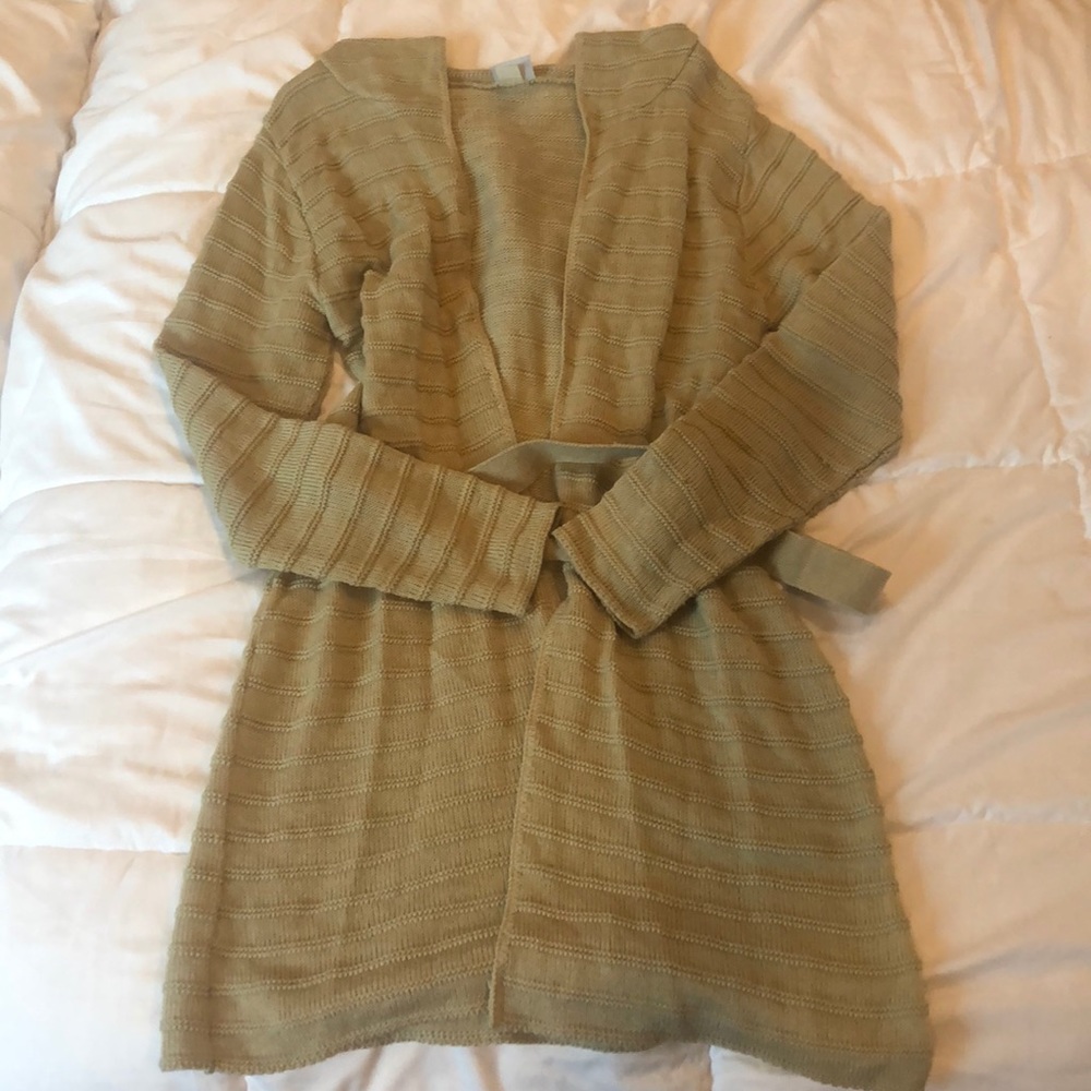 Hooded duster sweater